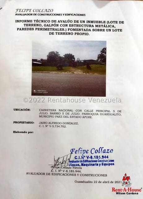Terreno (Industrial) en Venta en Centro Guasdualito, Apure - 10