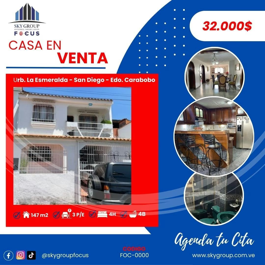 EN VENTA CASA EN SAN DIEGO URB. LA ESMERALDA