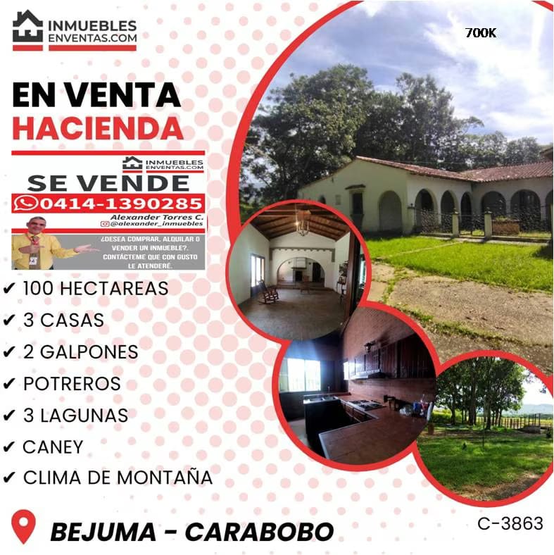 HACIENDA EN VENTA EN BEJUMA