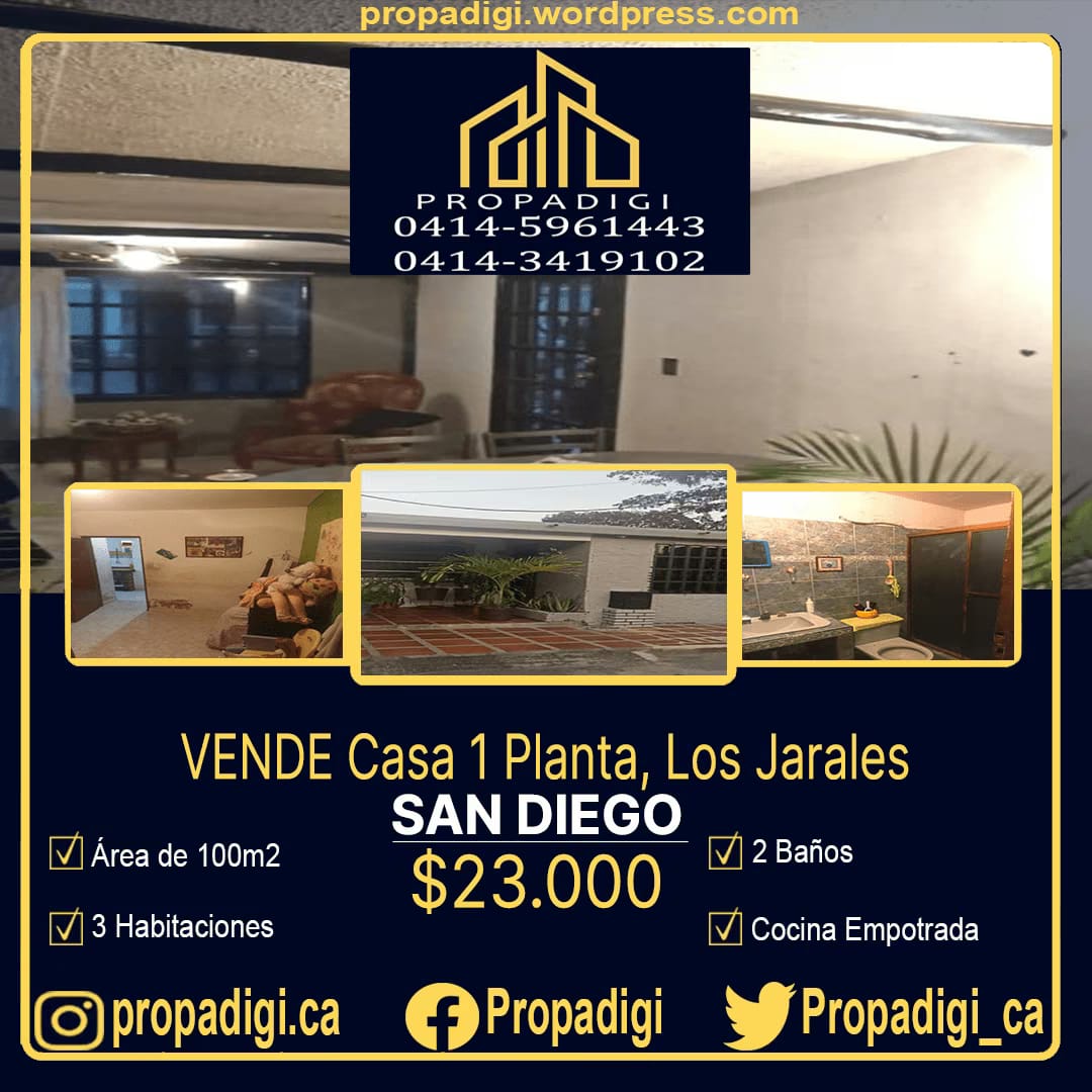 Casa en Conj. Res. Los Jarales San Diego, Carabobo