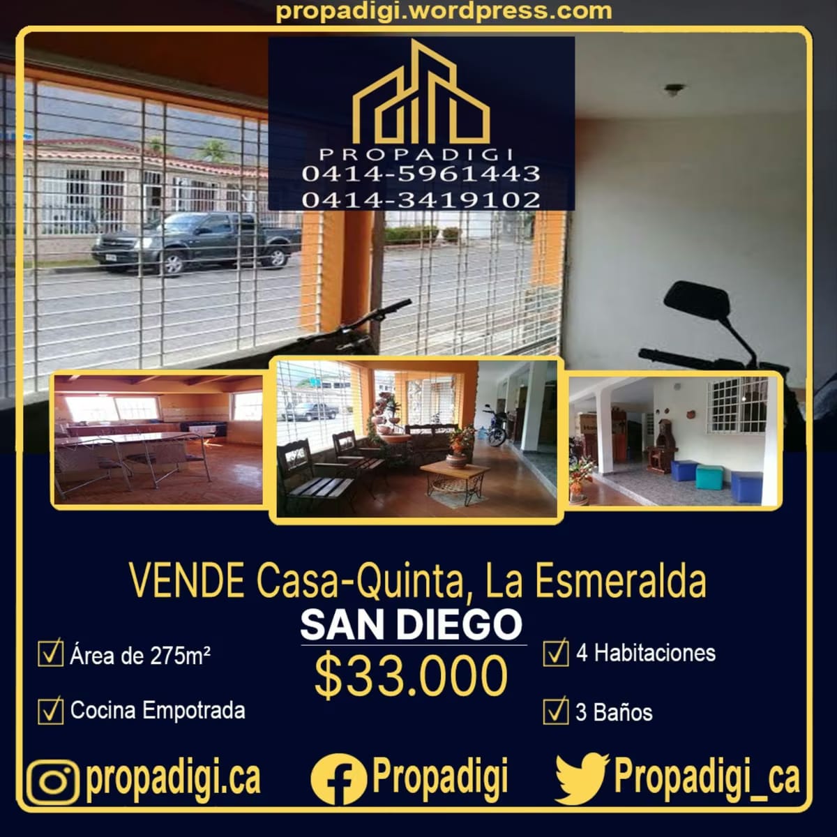 Casa-Quinta Urb. La Esmeralda, San Diego, Carabobo