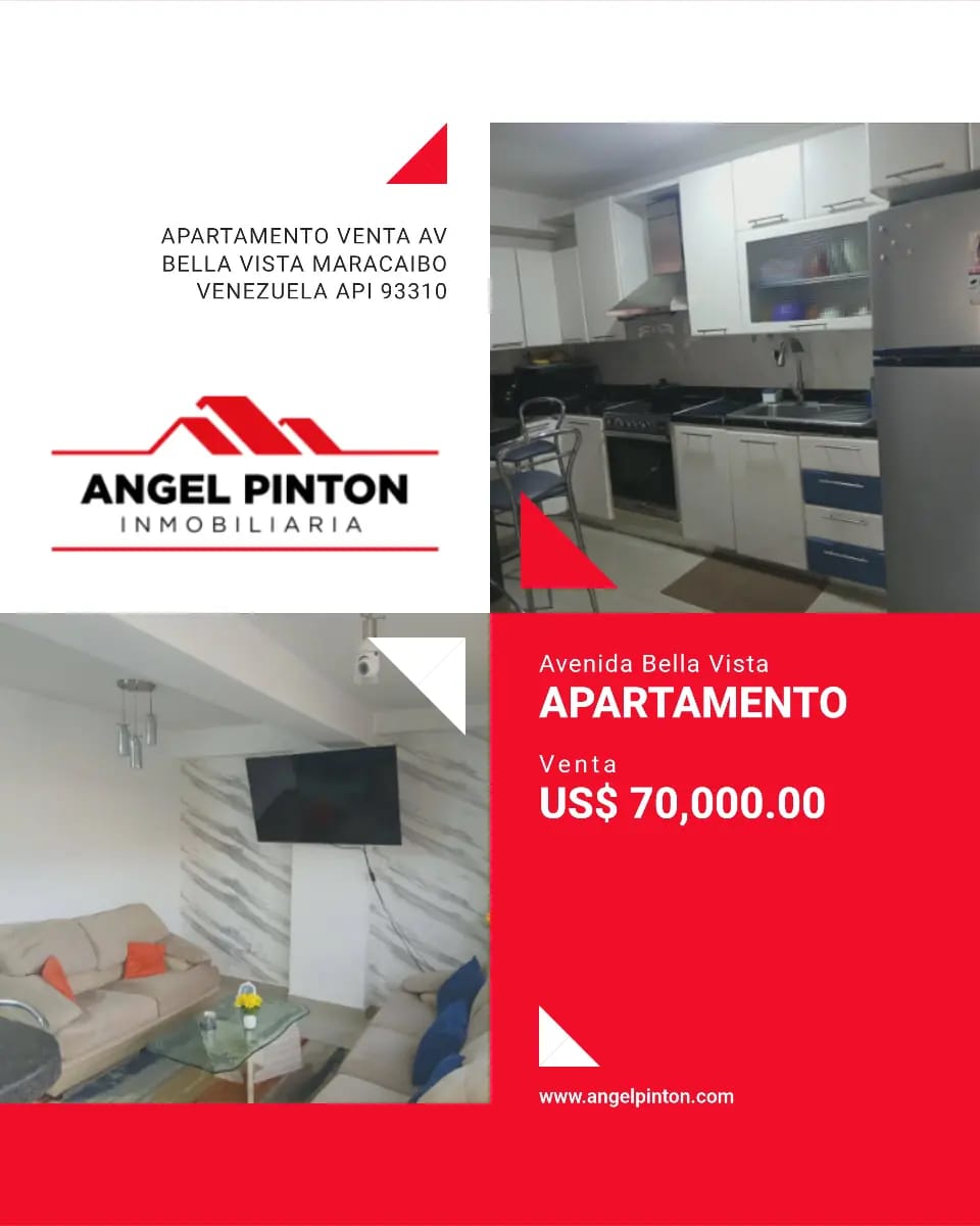 APARTAMENTO VENTA AV BELLA VISTA MARACAIBO VENEZUELA API 93310