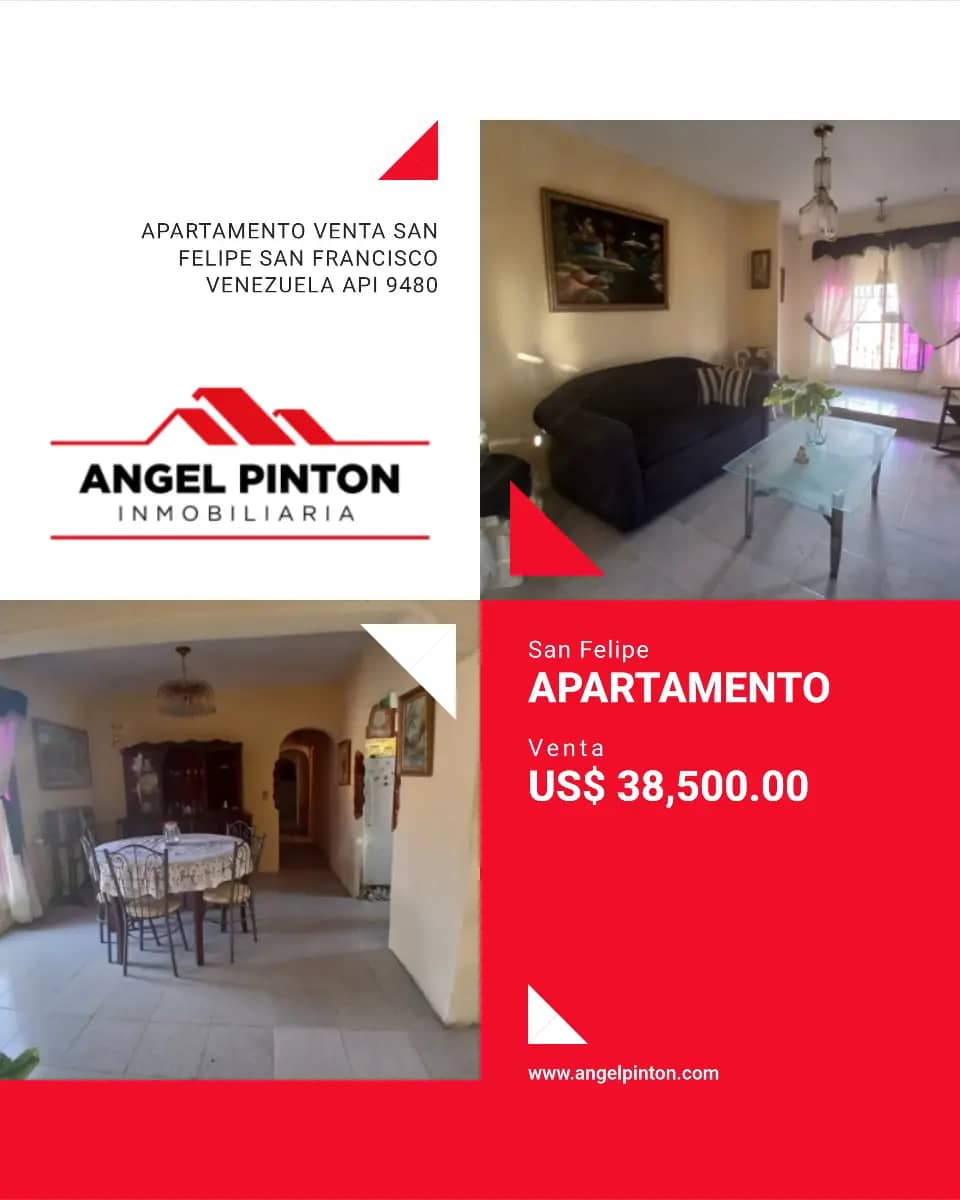 APARTAMENTO VENTA SAN FELIPE SAN FRANCISCO VENEZUELA API 9480