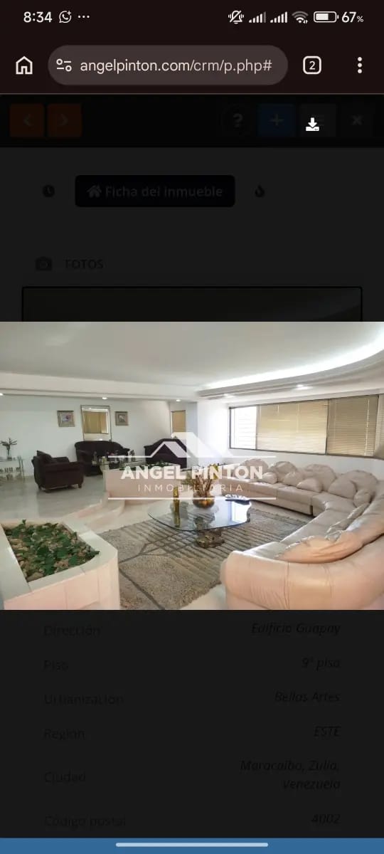APARTAMENTO VENTA BELLAS ARTES MARACAIBO VENEZUELA API 9404