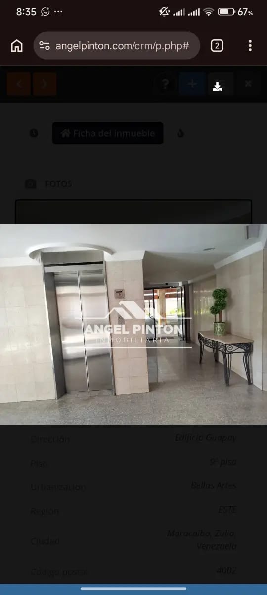 APARTAMENTO VENTA BELLAS ARTES MARACAIBO VENEZUELA API 9404 - 2