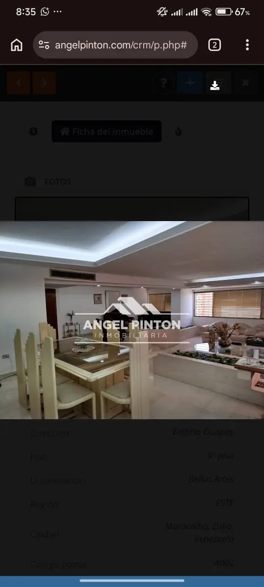 APARTAMENTO VENTA BELLAS ARTES MARACAIBO VENEZUELA API 9404 - 4