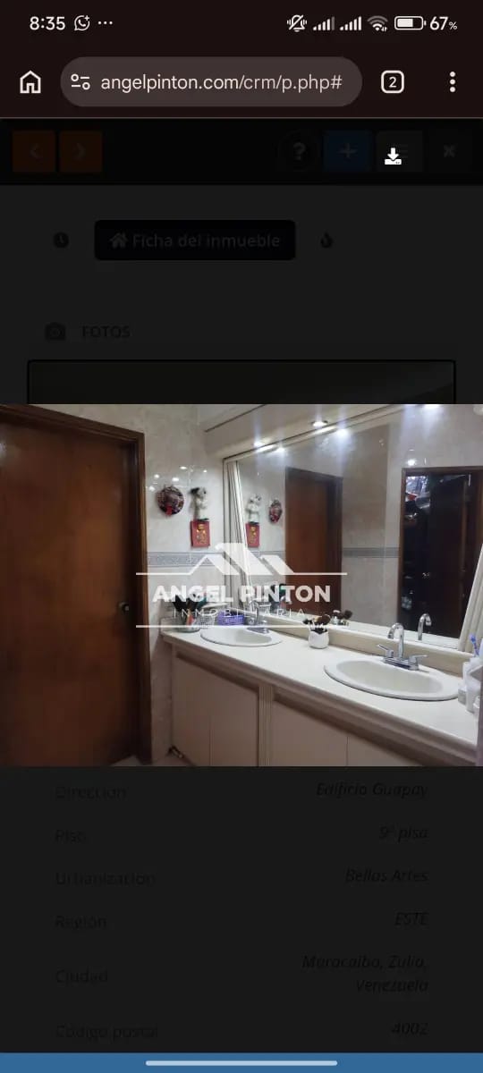 APARTAMENTO VENTA BELLAS ARTES MARACAIBO VENEZUELA API 9404 - 7