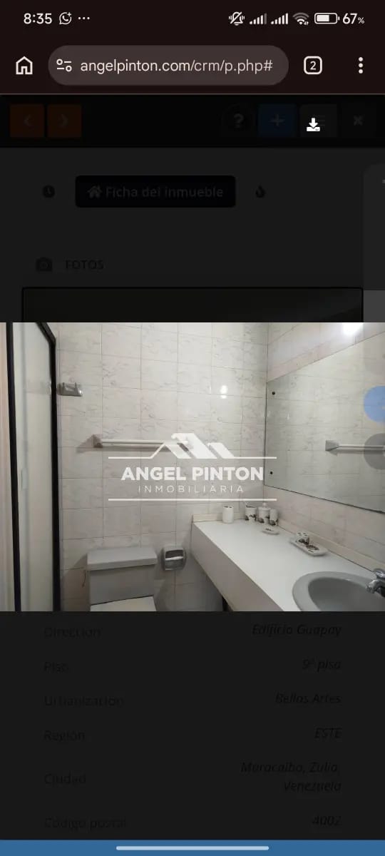 APARTAMENTO VENTA BELLAS ARTES MARACAIBO VENEZUELA API 9404 - 9
